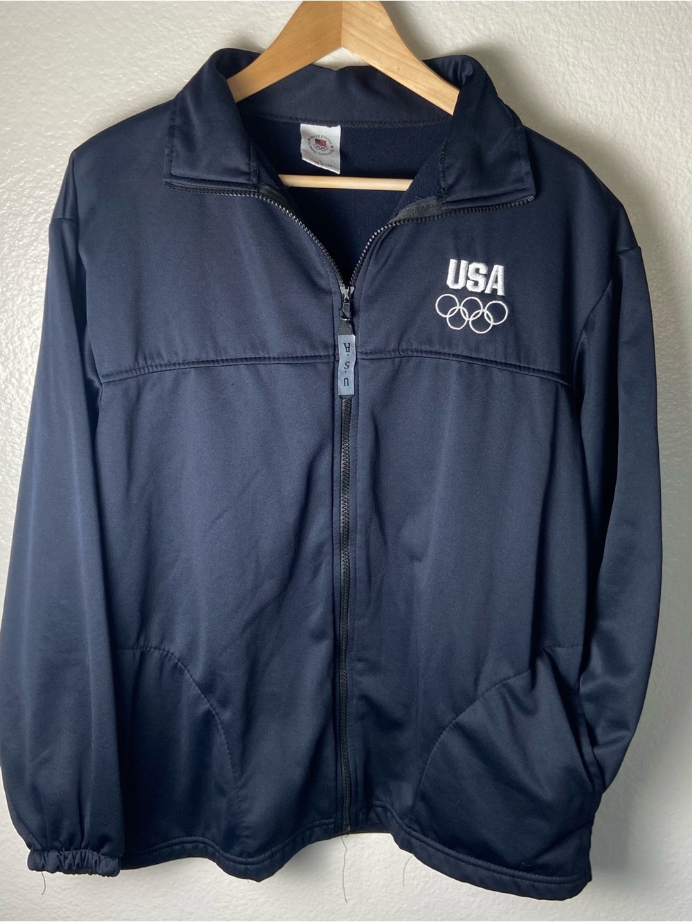 USA Olympic Navy Windbreaker Jacket - Unbranded